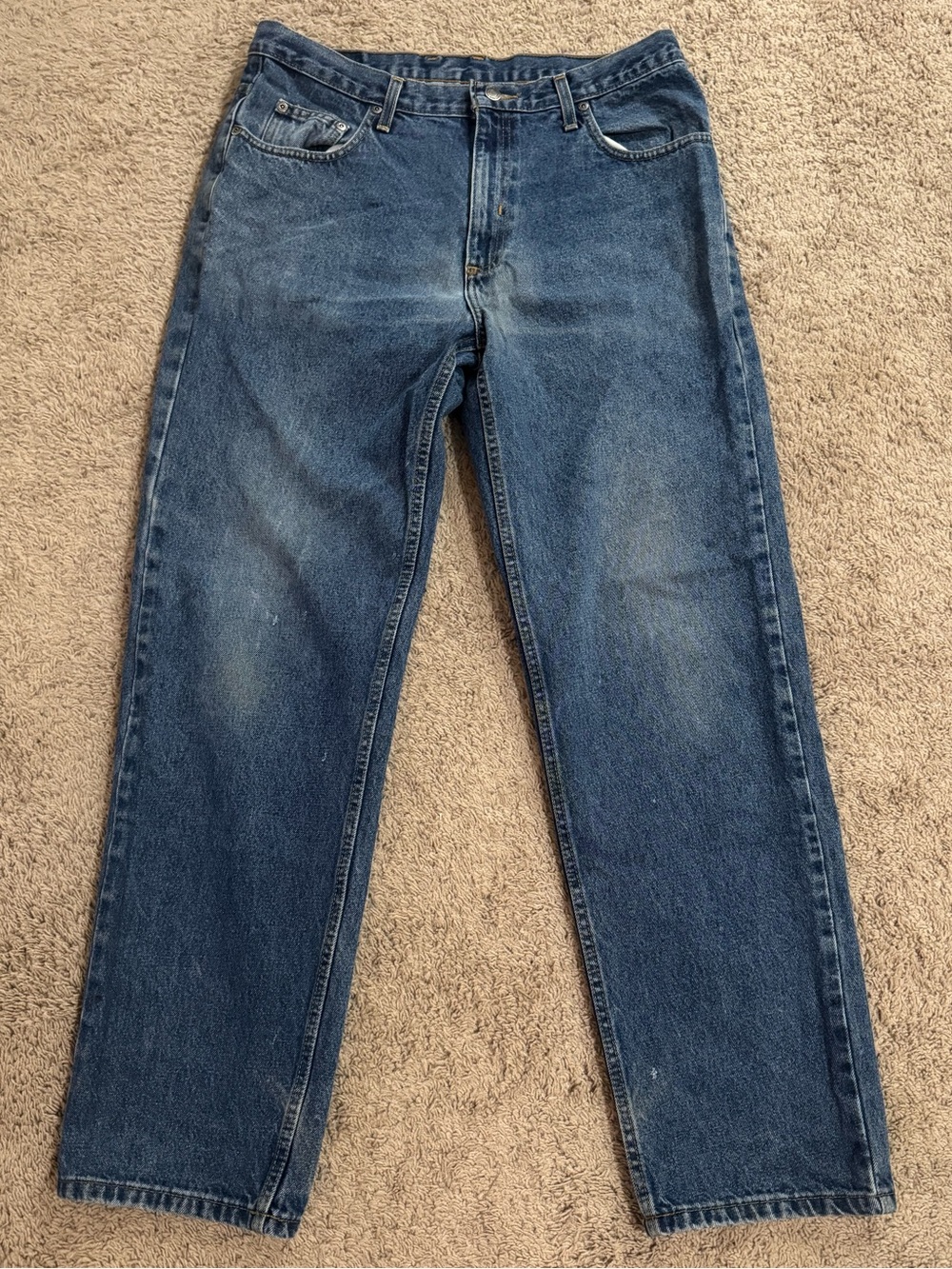 Relaxed Fit Men's Dark Blue Denim Jeans